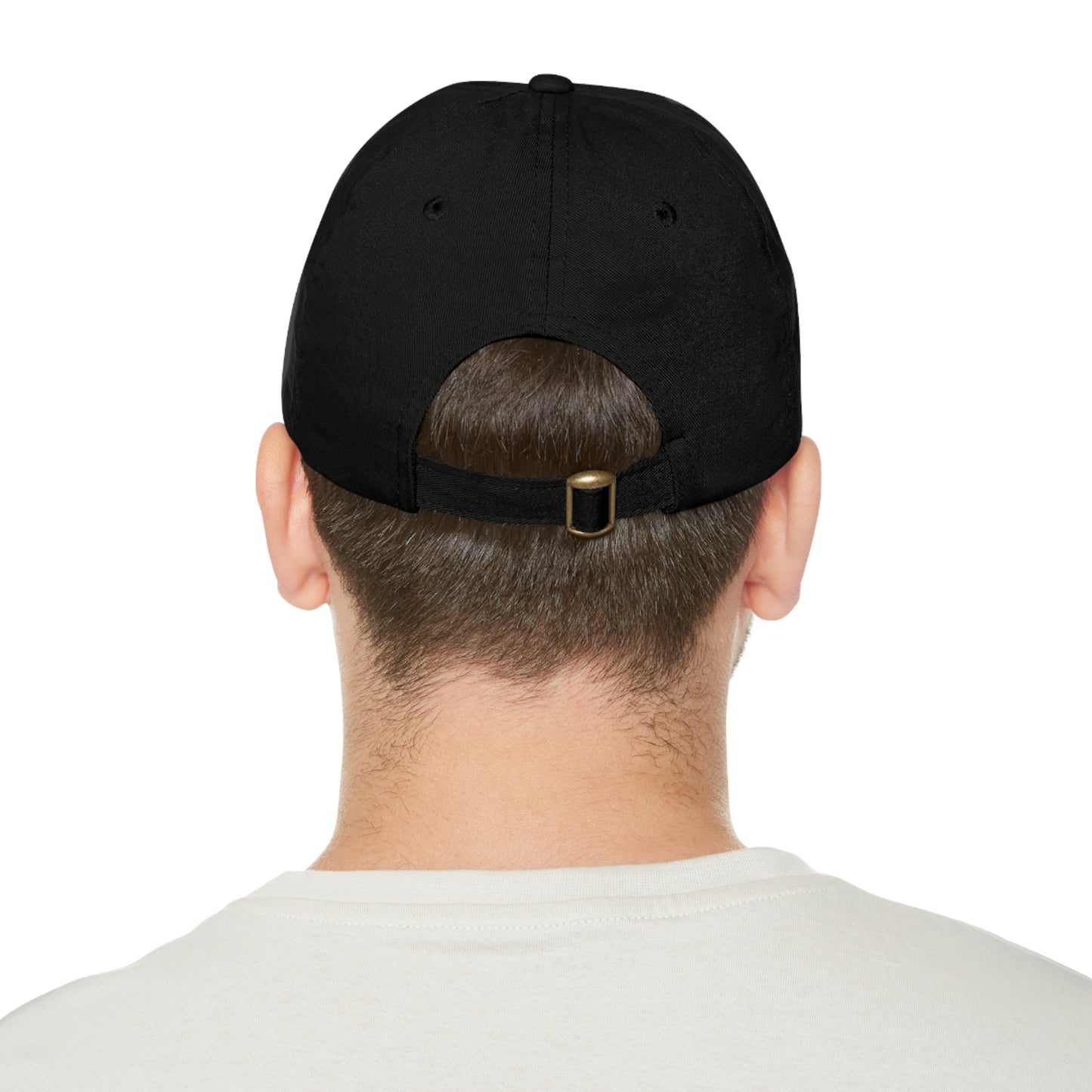 BlueHills Dad Hat with Leather Patch Logo (rectangle)