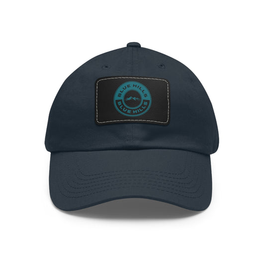 BlueHills Dad Hat with Leather Patch Logo