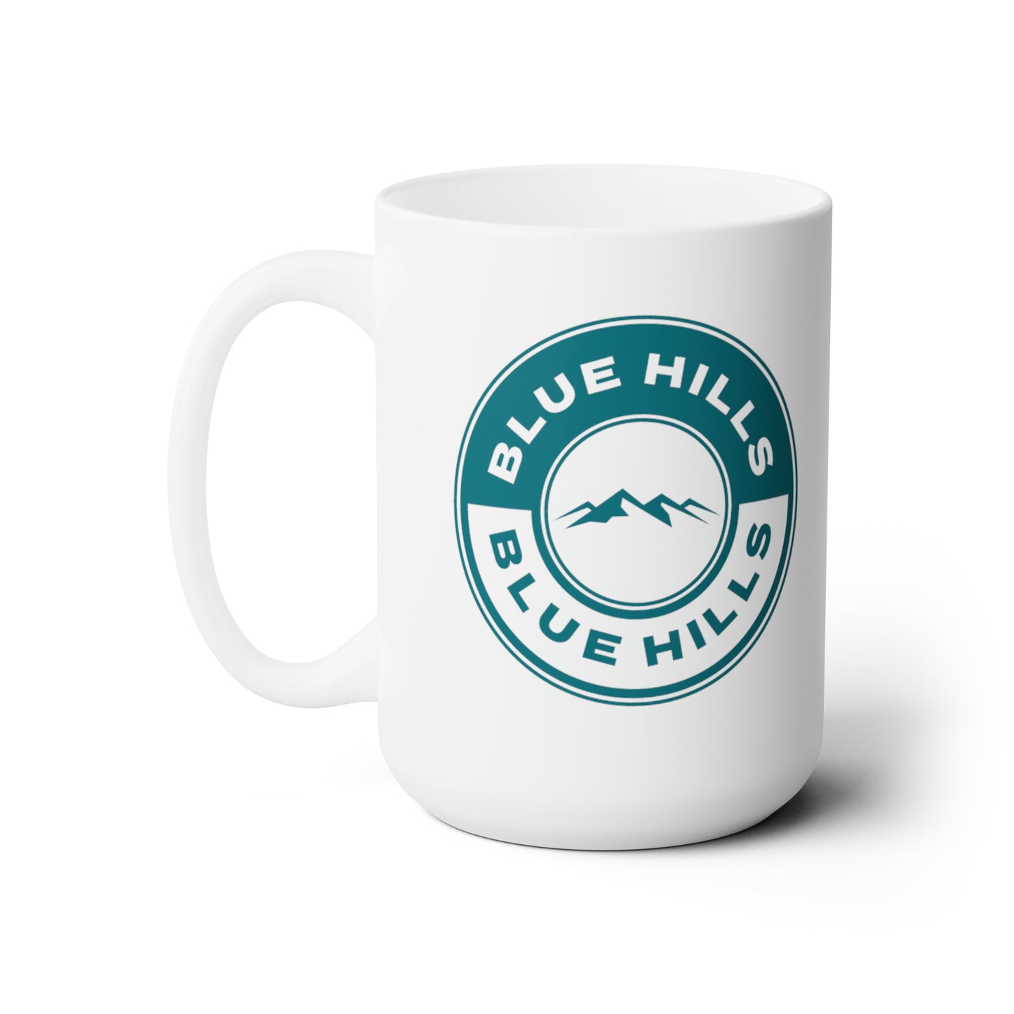 15oz White "BlueHills" signature mug