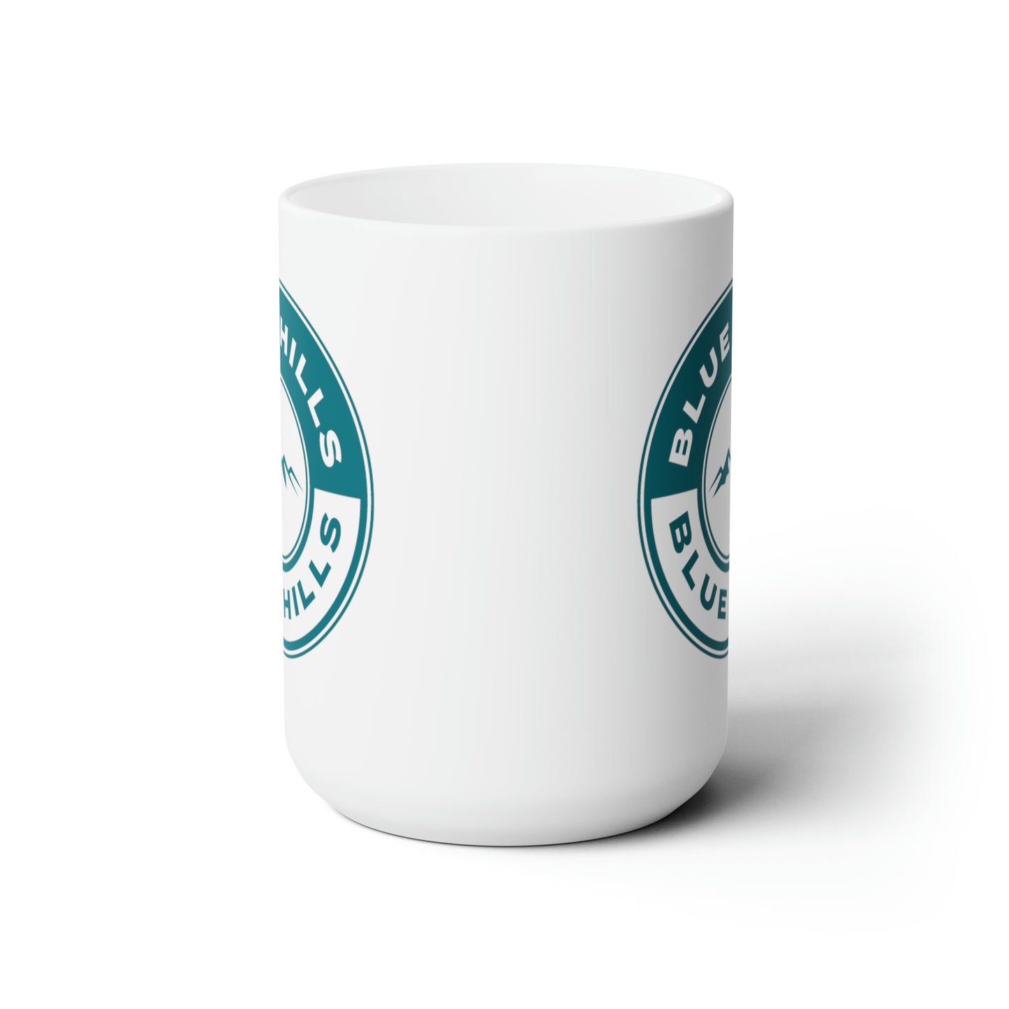 15oz White "BlueHills" signature mug