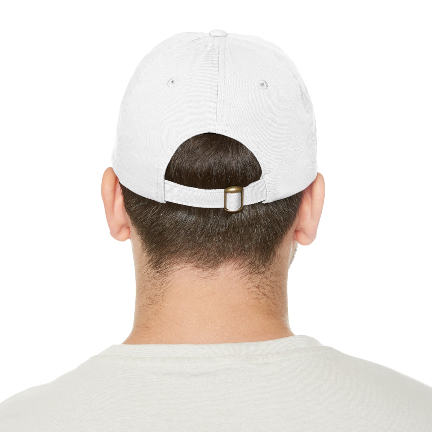 BlueHills Dad Hat with Leather Patch Logo (rectangle)