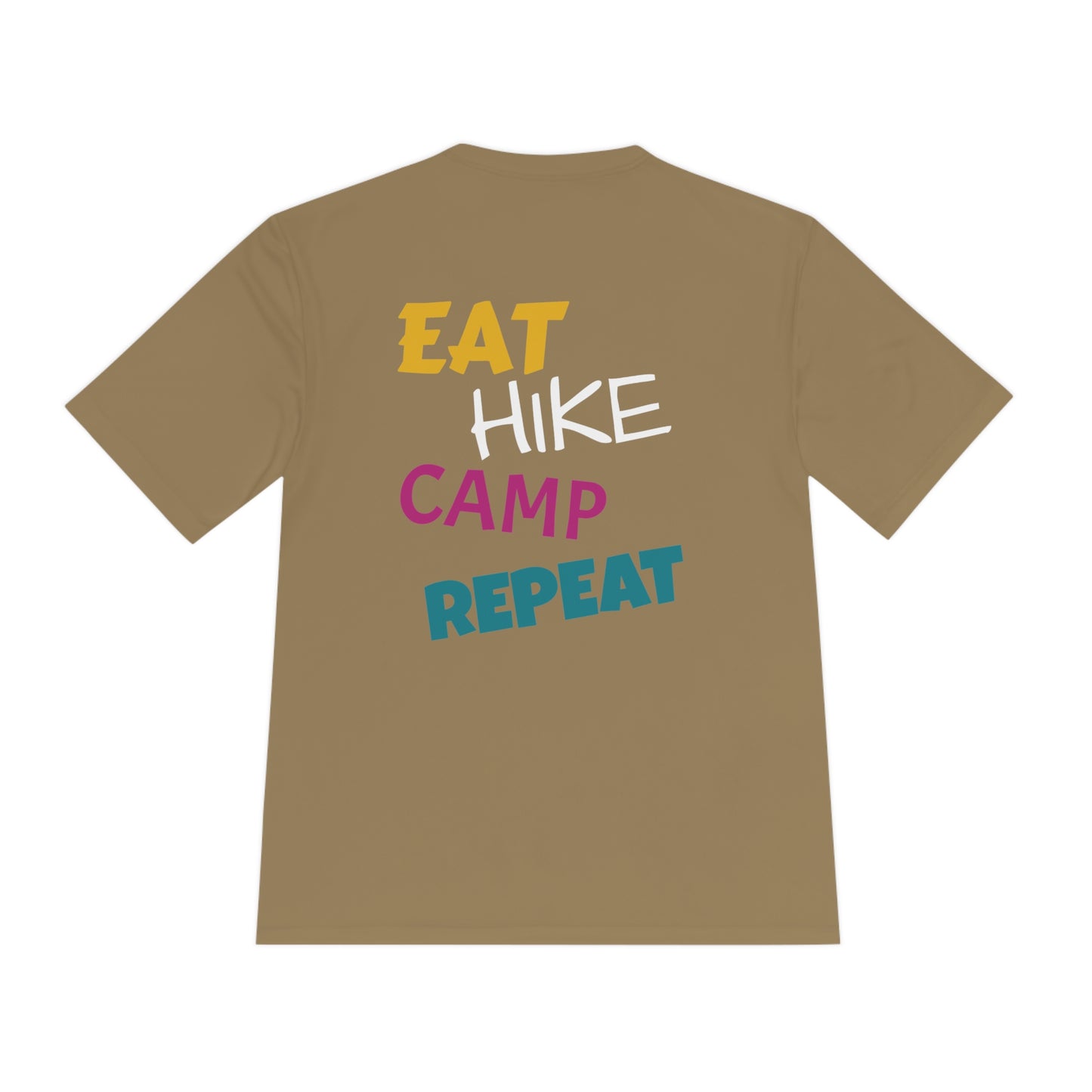 Eat Hike Camp Repeat Unisex Moisture Wicking Sports Tee