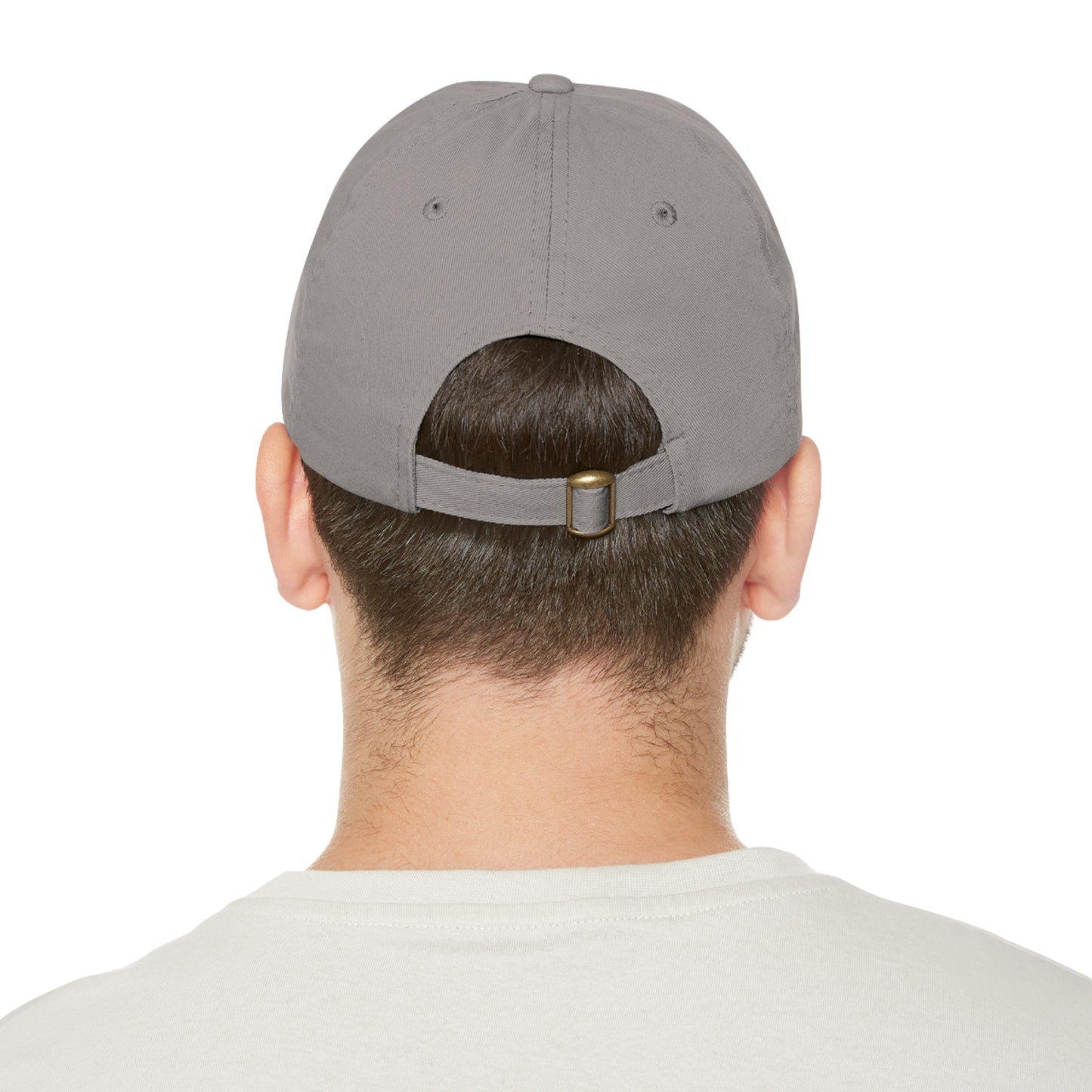 BlueHills Dad Hat with Leather Patch Logo (round)