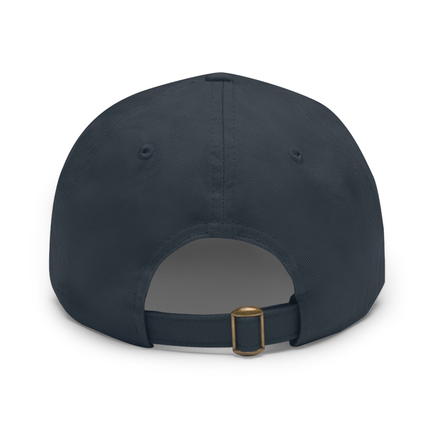 BlueHills Dad Hat with Leather Patch Logo (round)