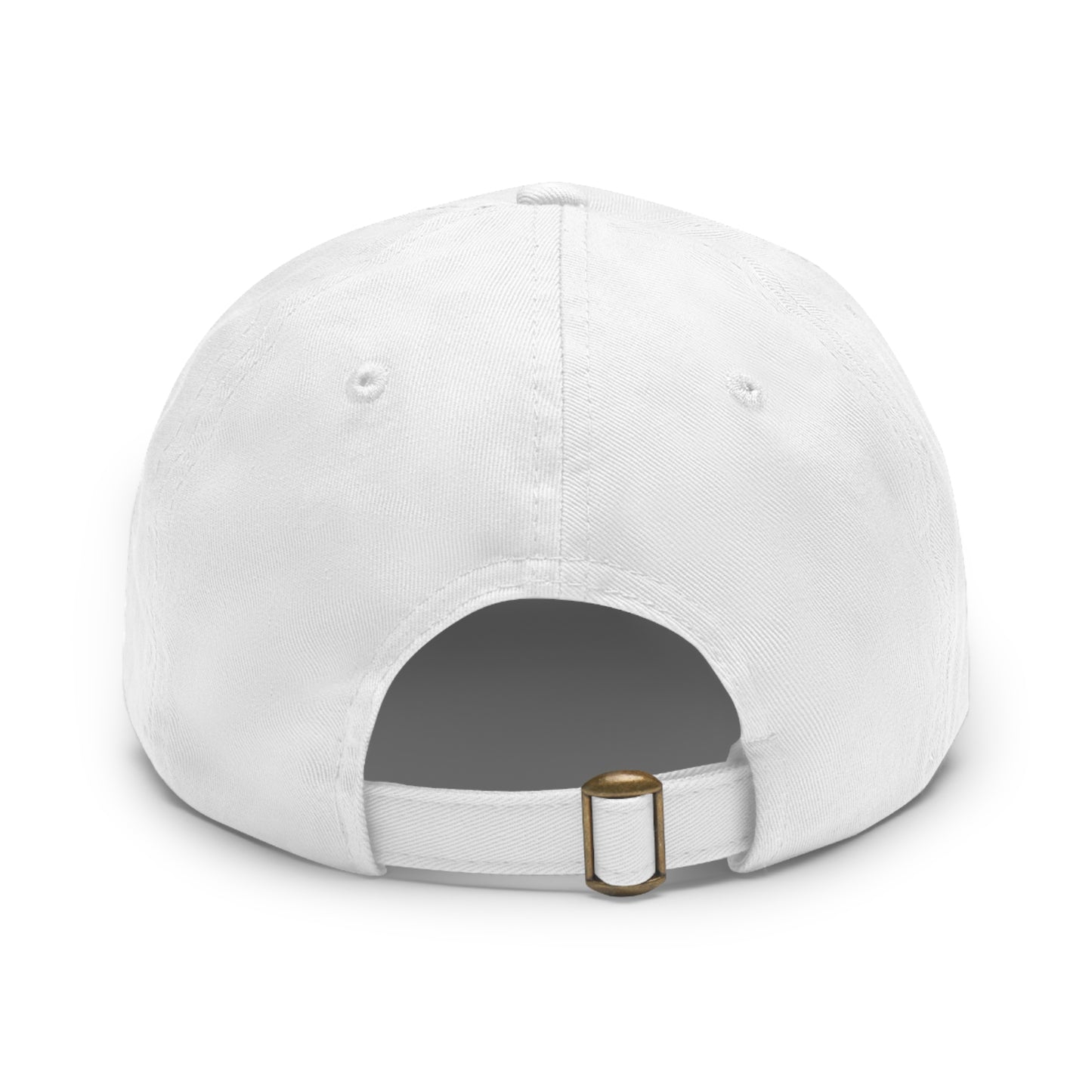 BlueHills Dad Hat with Leather Patch Logo (round)